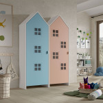 Paris Prix Pack - 2 Armoires Enfant "Casami Bruges" 171cm Bleu & Rose