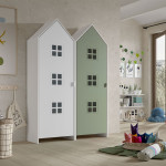 Paris Prix Pack - 2 Armoires Enfant "Casami Bruges" 171cm Vert & Blanc