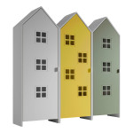 paris prix Pack - 3 Armoires Enfant "Casami Bruges" 171cm Blanc Jaune & Vert