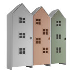 paris prix Pack - 3 Armoires Enfant "Casami Bruges" 171cm Blanc Rose & Vert