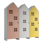 paris prix Pack - 3 Armoires Enfant "Casami Bruges" 171cm Rose Blanc & Jaune