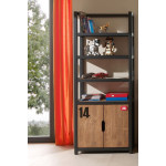 Paris Prix Pack - Bureau Enfant & Bibliothèque "Alex" Marron & Noir