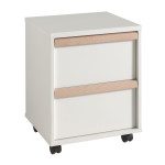 Paris Prix Pack - Bureau Enfant Caisson & Bibliothèque "London" Blanc