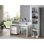 paris prix Pack - Bureau Enfant Caisson & Bibliothèque "London" Blanc