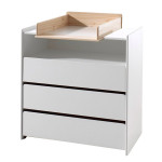 paris prix Pack - Commode & Plan à Langer "Kiddy" 90cm Blanc