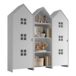 paris prix Pack - Étagère & 2 Armoires "Casami Bruges" 171cm Blanc