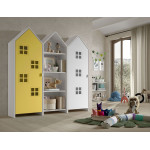 Paris Prix Pack - Étagère & 2 Armoires "Casami Bruges" 171cm Jaune & Blanc
