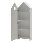 Paris Prix Pack - Étagère & Armoire 4 Niveaux "Casami" 171cm Blanc & Gris