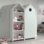 paris prix Pack - Étagère & Armoire 4 Niveaux "Casami" 171cm Blanc & Menthe