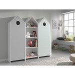 paris prix Pack - Étagère Enfant & 2 Armoires "Casami" Blanc Gris & Menthe