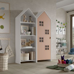 Paris Prix Pack - Étagère Enfant & Armoire "Casami Bruges" 171cm Blanc & Rose