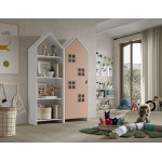 Paris Prix Pack - Étagère Enfant & Armoire "Casami Bruges" 171cm Blanc & Rose