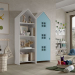 Paris Prix Pack - Étagère Enfant & Armoire "Casami Bruges" 171cm Blanc & Bleu