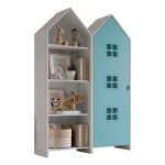 paris prix Pack - Étagère Enfant & Armoire "Casami Bruges" 171cm Blanc & Bleu