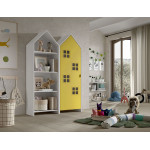Paris Prix Pack - Étagère Enfant & Armoire "Casami Bruges" 171cm Blanc & Jaune