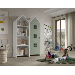 Paris Prix Pack - Étagère Enfant & Armoire "Casami Bruges" 171cm Blanc & Vert