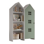 paris prix Pack - Étagère Enfant & Armoire "Casami Bruges" 171cm Blanc & Vert