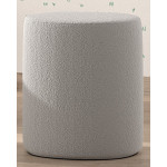 Paris Prix Pack - Lit Adulte & 2 Poufs Bouclés "Moon" 140x200cm Gris