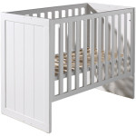 Paris Prix Pack - Lit Bébé 60x120cm Commode & Armoire "Erik I" Blanc