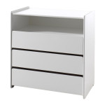 Paris Prix Pack - Lit Bébé 60x120cm Commode & Plan à Langer "Kiddy" Blanc