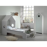 paris prix Pack - Lit Cabane Enfant & Armoire "Casami" Blanc & Menthe