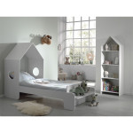 paris prix Pack - Lit Cabane Enfant & Étagère "Casami" 90x140cm Blanc
