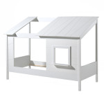 Paris Prix Pack - Lit Cabane Enfant Rideaux & Tiroir "Housebed II" 90x200cm Blanc