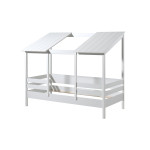 Paris Prix Pack - Lit Cabane Enfant Sommier & Matelas "Housebed I" 90x200cm Blanc
