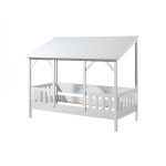 Paris Prix Pack - Lit Cabane Enfant Sommier & Matelas "Housebed III" 90x200cm Blanc
