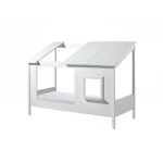 Paris Prix Pack - Lit Cabane Enfant Sommier & Matelas "Housebed II" 90x200cm Blanc