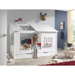 Paris Prix Pack - Lit Cabane Enfant & Tiroir "Housebed II" 90x200cm Lanc