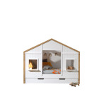 Paris Prix Pack - Lit Cabane & Tiroir "Babs" 90x200cm Blanc