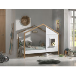 Paris Prix Pack - Lit Cabane & Tiroir "Babs II" 90x200cm Blanc
