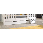 Paris Prix Pack - Lit Cabane & Tiroir "Babs II" 90x200cm Blanc