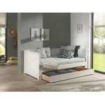 Paris Prix Pack - Lit Capitaine Amovible Enfant & Tiroir "Pino" 90x200cm Blanc