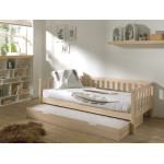 Paris Prix Pack - Lit Capitaine Enfant & Tiroir "Fritz" 90x200cm Naturel