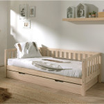 paris prix Pack - Lit Capitaine Enfant & Tiroir "Fritz" 90x200cm Naturel