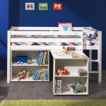 Paris Prix Pack - Lit Enfant Bureau & Bibliothèque "Pino" Blanc