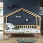 paris prix Pack - Lit Enfant Cabane & Matelas "Dallas II" 90x200cm Naturel