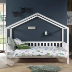 paris prix Pack - Lit Enfant Cabane & Matelas "Dallas II" 90x200cm Blanc