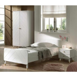 paris prix Pack - Lit Enfant Chevet & Armoire "Billy" 90x200cm Blanc