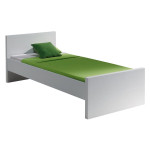 Paris Prix Pack - Lit Enfant Chevet & Armoire "Lara" 90x200cm Blanc