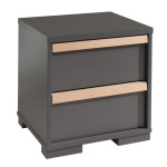 Paris Prix Pack - Lit Enfant Chevet & Armoire "London" Gris Anthracite