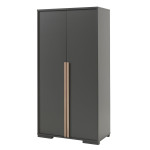 Paris Prix Pack - Lit Enfant Chevet & Armoire "London" Gris Anthracite
