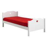 Paris Prix Pack - Lit Enfant Chevet Armoire & Tiroir "Amori" Blanc