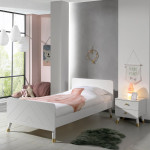 paris prix Pack - Lit Enfant & Chevet "Billy" 90x200cm Blanc