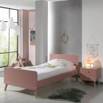 paris prix Pack - Lit Enfant & Chevet "Billy" 90x200cm Rose