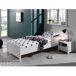 paris prix Pack - Lit Enfant & Chevet "Erik" 90x200cm Blanc
