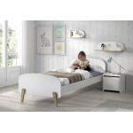 Paris Prix Pack - Lit Enfant & Chevet "Kiddy" 90x200cm Blanc