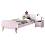 paris prix Pack - Lit Enfant & Chevet "Kiddy" 90x200cm Rose